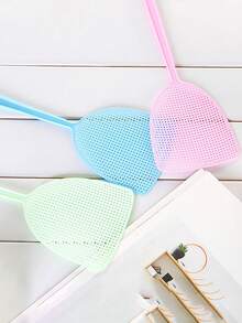 1/3 件随机颜色塑料苍蝇拍，轻巧实用的家用苍蝇拍，适合夏季拍打蚊子和苍蝇，长柄，灵活柔软，方便击打昆虫，返校必备，非常适合万圣节、圣诞节和礼物