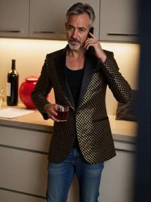 Men's Fashionable Suit Jacket, Men's Suit Jacket With Sequins