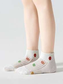 5 Pairs Princess Polka Dot, Ruffle Striped Colorful Lace Girls Socks - Breathable Comfortable Knitted Short Socks, Suitable For Outdoor Activities, Pink And White, Cute Socks - Multicolor - View 8