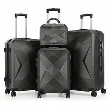 OYAJIA Lightweight Luggage With Spinner Wheels, 4-Piece Suitcase ABS+PC Hardside Luggage Set With TSA Lock