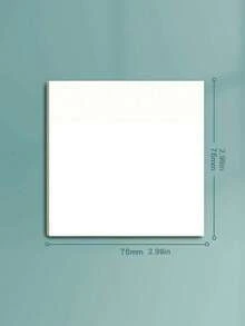 1 件 50 张 2.99 英寸 X 2.99 英寸防水透明便签/半透明便签垫 - 耐用自粘便签，适用于学校、办公室和家庭使用、学校用品、返校 - 白色 - 查看 3