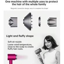 Dyson Supersonic HD03  Fast Drying Hair Styler Hair Styling Pro With Intelligent HeatGuard Tech | Salon-Grade High-Velocity Ionic Airflow System | 4X Air Multiplier For Faster Drying & Scalp Care | 3 Speeds & 4 Temps + Cool Shot Button | Magnetic Attachments: Smoothing Nozzle, Volumizing Diffuser, Gentle Airflow Focus | 220V Powerful Motor 1600W For Frizz Control & Shine | Damage Prevention For Color-Treated/Thin Hair | Luxury Gift Set (Purple)​ - 查看 7