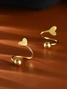 1 件 S925 纯银爱心星银杏叶简约小扭螺丝肚脐钉简约时尚休闲肚脐钉送给女朋友适合女孩的日常佩戴适合女孩，女孩的日常装，送给女朋友、母亲、姐妹的最佳礼物