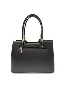 MILANO BAG, Casual, Fashionable, Elegant, Personalized, Luxurious PU Leather Tote Bag, Adjustable Shoulder Strap, Suitable For Parties, Vacations, Business, Summer, Vintage Style, Weekends, Gift - Black - View 2