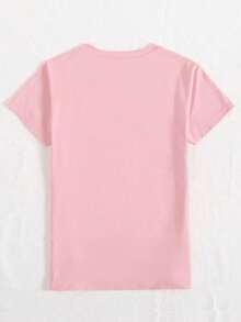 PLAYERA DAMA CUELLO REDONDO MANGA CORTA FRESCA Y COMODA PARA GYM O CASUAL CON DISEÑOS FRAPPE OSO 1 - Rosa - Ver 3
