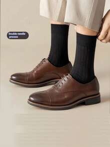 10/5/3/1 زوج من الجوارب الكلاسيكية السوداء للرجال القابلة للتنفس والمانعة للرطوبة، مناسبة للملابس الرسمية أو ملابس الرياضة، مناسبة للربيع والصيف - الأسود - مشاهدة 5