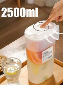 1 Piece 3.5L Cold Water Kettle, Large Capacity Modern Simple Design Cold Water Bucket With Faucet, Can Hold Lemonade, Juice, Can Be Put In The Refrigerator, Suitable For Summer, Home Life, Party, Wedding, Holiday Gift