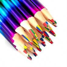 8 matite colorate, singola linea a quattro colori, penna arcobaleno a colori multipli, colori sfumati, sette colori misti, per disegno di bambini e ragazzi