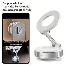 Soporte magnético para automóvil de color gris oscuro con rotación de 360°: aleación de aluminio resistente, adhesión fuerte, soporte ajustable compatible con dispositivos y Android, perfecto para transmisión en vivo en automóvil, gimnasio, espejo, superficie lisa, incluye bucle magnético, montaje para automóvil | Soporte ajustable | Montaje duradero, Soporte para automóvil PS: Solo apto para instalación y uso en ubicaciones con superficies lisas PS: Solo admite instalación en superficies lisas - Multicolor - Ver 12