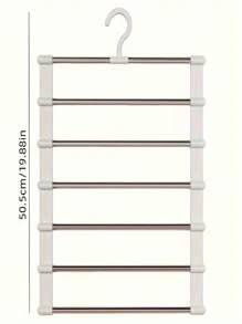 1 pezzo Gruccia multipiano in acciaio inossidabile - Organizer pieghevole per jeans, leggings e pantaloni, per armadio e cabina armadio - Facile da installare e usare - Perfetto per piccoli armadi!