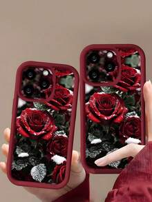 Funda para teléfono con estampado de carey. Funda clásica retro con estampado floral de rosas. Funda de TPU suave, anticaídas, antideslizante y antigolpes. Compatible con phone S. Funda para phone 5/15 Plus/15 Pro/15 Pro Max (1 unidad) - Multicolor 3 - Ver 2