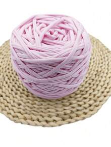 1pc 285g T-Shirt Yarn Ufilato Grosso Ncinetto Polyester Woven Fabric Knitting Yarn Crochet,DIY Yarn For Hand Knitting Elastic Fabric Crochet Cloth T Shirt Yarn, Tshirt Fabric Yarn For Beginners Cloth Yarn,Making Purses, Basket And Pocket Purse,