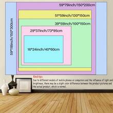 1件可定制个性化挂毯，可添加照片和文字，适用于生日、婚礼、万圣节、圣诞节、派对、父亲节/母亲节、家居装饰、卧室装饰、宿舍装饰和返校季。 - 彩色 - 查看 4