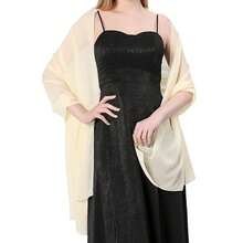 雪纺披肩围巾，适合新娘婚礼派对晚礼服和特殊场合礼服