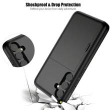 Compatible With Samsung S25 Ultra S24 Ultra S23 Ultra A35 A55 A56 Case Wallet Case Card Slot Holder Dual Layer Hard Cover Compatible With IPhone 15 14 13 12 11 16 Pro Max Plus Case Waterproof Shockproof Anti-Fall Scratch Resistant - Black - View 5