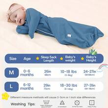 2 Packs Set Cotton Transitional Swaddle Wearable Blanket Baby With 2-Way Zipper