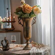 Home Decor Vase, Creative Metal Ornaments, Retro Vase Decoration - Đồng - Xem 1