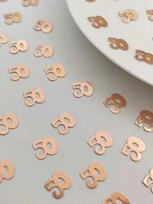 400pcs Paper Confetti, Anniversary Paper Confetti Decorations For The 50th Anniversary Decor Birthday Table Decoration Paper Confetti