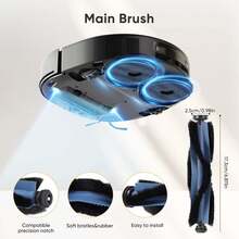 19-Pack Replacement Parts Kit For Eufy X10 Pro Omni Robot Vacuum – Includes Roller Brush, Side Brushes, Washable Filters, Mop Cloths, Dust Bags, Screwdriver & Cleaning Brush - Multicolor - View 6