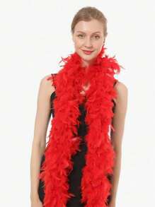 1PC Colorful Artificial Fur Boas For Women For Dancing Wedding Party Halloween,Stage Decoration Holiday Party Headwear Accessories Clothing Accessories, ,Scarf Decoration, Suitable For Birthday Party, Halloween,Horse Racing, Tea Party, New Year's Eve, Concert And Home Decor, Dance Wedding, Stage Performance, Carnival Costume And Accessories, Party Supplies,Ideal Choice For Gifts