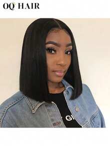 OQ Hair Wear & Go Glueless Wig Straight Bob 6x4 HD Lace Closure Wig Human Hair Wig Glueless Wear Go Wigs 180% Density 12-14 Inch Pre-Cut & Pre-Plucked Unprocessed Human Hair Wigs Natural Color Hairline Daily Use For Women Hollween Costumes For Women Green Disfraz Halloween Mujer Accesorios Para El Pelo Costume Travel Essential Costumes For Woman Gold Heels Gifts For Women - SNatural - View 10