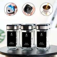 Spice Jars With Black, Swivel Lid, 12/24/35 Spice Jars With Spice Labels. Perfect Organizer For Kitchen Spices, Spice Labels, Glass Spice Jar For Clear Storage Of Spices. - 12 lọ gia vị Lão Hồ - Xem 5