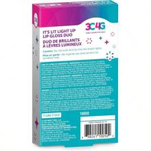 3C4G It's Lit! Light Up Lip Gloss Duo Brillo De Labios Con Purpurina Para Niños Con Tapa Superior Y Varita Paquete De 2 Brillos De Labios Para Niños Brillo De Labios Con Sabor A Fresa Para Niñas - Rosa,lavanda - View 2