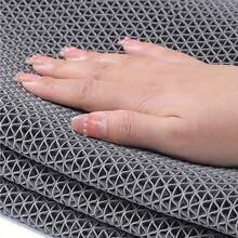 1pc Hollow Design Outdoor Commercial Bathroom Anti-Slip Mat, Thick Entry Kitchen Floor Mat, Shower Bathroom Toilet Anti-Slip Pad Bathroom Decor Fall Decor Back To School - Grey - View 6