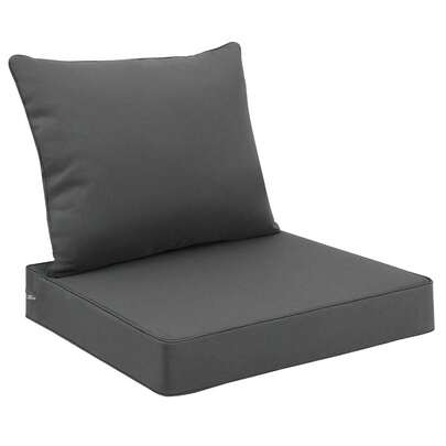 Outdoor Seat Cushion Set Waterproof & Fade-Resistant Patio Chair Cushions With Removable Cover, Deep Seat & Back Cushion For Outdoor Patio Furniture Cushions Seat Cushion & Back Cushion
