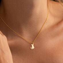 1 pieza Colgante de collar de acero inoxidable con diseño de pata de gato de 40+5cm, adecuado como regalo para amigos y amantes de las mascotas