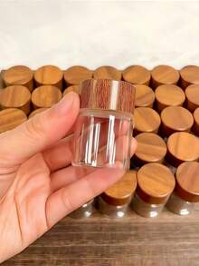 1/3个10ML/20ML/30ML迷你玻璃瓶咖啡豆香料调料坚果食品包装玻璃瓶便携瓶手工材料DIY包装瓶储物瓶迷你玻璃瓶密封罐储物罐包装小瓶 - 彩色 - 查看 2