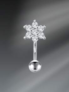 CIZME Joyería para piercings de 16G: Pendientes Rook, Anillos de Ceja, Anillos de Labio de Acero Inoxidable, Aro de Cartílago, Pendientes Rook Daith, Tragus y Piercing de Body con Barra Curva Cubierta de CZ, Anillos de Ceja de 16G, Barra Curva, Anillos de Ceja, Piercing de Superficie Daith y Tragus - Plateado - Ver 11