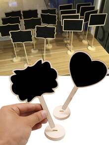 5/10/20 件 T 形花园黑板桩标志、留言板园艺苗圃花园桩、乡村风格落地式原木植物花卉蔬菜花店花卉价格标签，适用于盆栽、种子、香草、蔬菜、多肉植物 - 彩色 - 查看 3