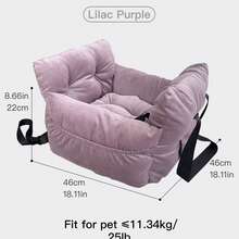 HAZOOWILL 冬季宠物车载安全座椅，适用于猫狗 - 保暖旅行包，带固定钩和提手，灯芯绒面料，适用于前排/后排汽车座椅，多场景适用（咖啡馆/公园/户外/居家），圣诞礼物