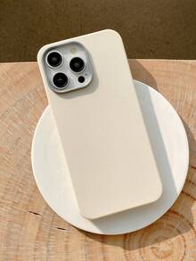 极简时尚白色、灰色、黑色仿皮纹理手机壳，防指纹、防水、防汗，超薄柔软触感，手机保护套，兼容三星、 17 Pro Max、13/14/15/16/16 Plus/16 Pro Max - 白色 - 查看 7