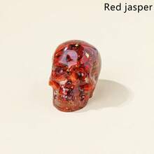 1 件手工树脂水晶骷髅装饰，带碎石，非常适合家庭办公室装饰、万圣节、复活节、感恩节、情人节礼物、串珠和珠宝制作 - 樹脂水晶頭骨 - 查看 14