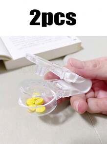 1-5 piezas Sacador de pastillas portátil con caja de medicamentos, abridor de pastillas para blíster, sacador de pastillas portátil, abridor de pastillas, accesorios domésticos, asistencia para tabletas y pastillas, nuevo diseño de dispensador de pastillas, muy adecuado para personas con manicura y artritis (también se vende en 10/15/20 piezas)