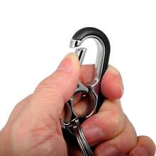 Car Fob Key Chain Keychain With Double Hoop For Men And Women Metal Plastic 2.66"X1.03"X0.31", 1Pc - 黑色 - 查看 6