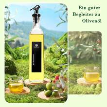 SAEIV 6/12 Pieces Oil Bottle With Pourer, Oil Dispenser, 250 Ml Oil Bottle, Vinegar And Oil Bottle Set, Beautiful Labels, Olive Oil Dispenser, Practical Seasoning For The Table - 6 250ml Oil Bottles - View 8