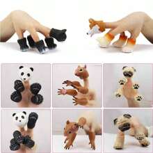 1 peça/2 Peças Brinquedos Divertidos de Fantoche de Dedo de Animal, Adereços de Teatro de Fantoche, Presentes de Pegadinha Estranhos, Macios e Insossos, Presentes Estranhos