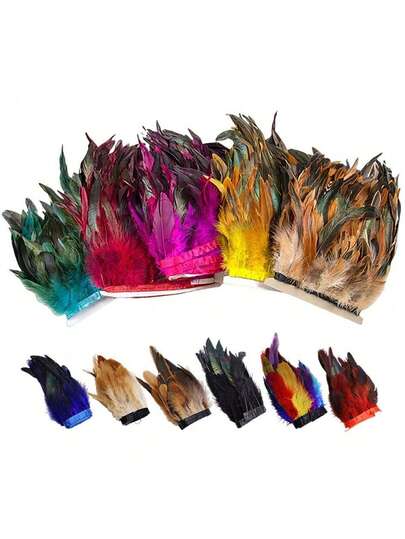 Feather Tassel Decorative Trim - 1pc 1m DIY Skirt Dance Dress Costume Headwear - Festival Party Decoration Material