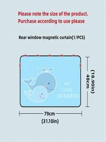 Cartoon Magnetic Sunshade Curtain For Car, Magnetic Side Window Sunshade Curtain, Car Interior Heat Insulation Sun Visor, Anti-Peeping Shading Cloth - Multicolor - View 9