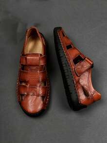 Men's Summer New Casual Sandals Plus Size, Lightweight Sports Beach Water Outdoor Slippers - Brown - View 5