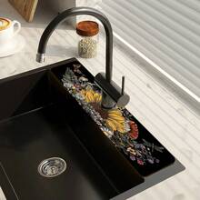 1 件家居装饰、水龙头盖垫、耐用涤纶、防水防滑、适用于厨房和浴室、带吸盘轻松安装、非常适合夏季和日常装饰、礼物、浴室垫 | 水龙头垫 | 耐用水龙头垫、水龙头配件 - 彩色 - 查看 21