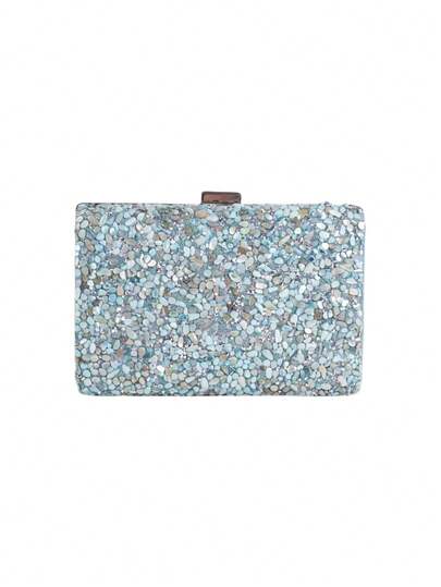 一款美丽高贵的宴会包，镶嵌着彩色宝石，适合女士的派对、聚会和婚礼。