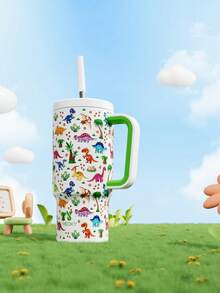 24oz Handled Insulated Tumbler, Vacuum Insulated Stainless Steel Travel Mug With Straw, Vacuum Insulated Water Bottle, Reusable Stainless Steel Water Bottle - Keeps Hot/Cold For Up To 24 Hours - White - View 8