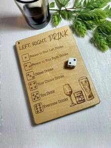 Drinking Game Beer Games Game For Adult,1 Set Wooden Dice Drinking Game Set For Adult Bachelor Party , Valentine's Day Party Toy Drunk Cubes Party Board Game, Valentine's Day Uses Dices & Dice Bag - Left/Right Drinking, Adult Wooden Drinking Game For Bachelor/Birthday Party, Fun Adult Party Bar Game, Social Interaction Board Game, Made Of Pine Wood,Adult Monopoly,Bachelor Games,Drink Games