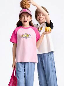 Annil Children's Clothing: Girls, Boys, Adults, Round-Neck Short-Sleeved Knitted Sweaters, T-Shirts, Summer