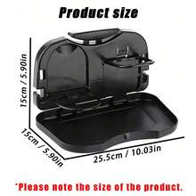 1pc Car Back Seat Table Car Cup Holder Car Folding Table Holder Stand Desk Auto Drink Food Cup Tray Car Accessories - one-size - View 3
