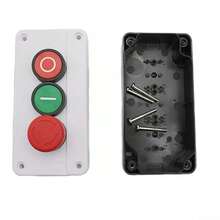 Panel pulsador industrial 3 botones Arranque Parada Emergencia, ampliamente utilizado en espacios industriales, comerciales y domésticos - Blanco - Ver 6